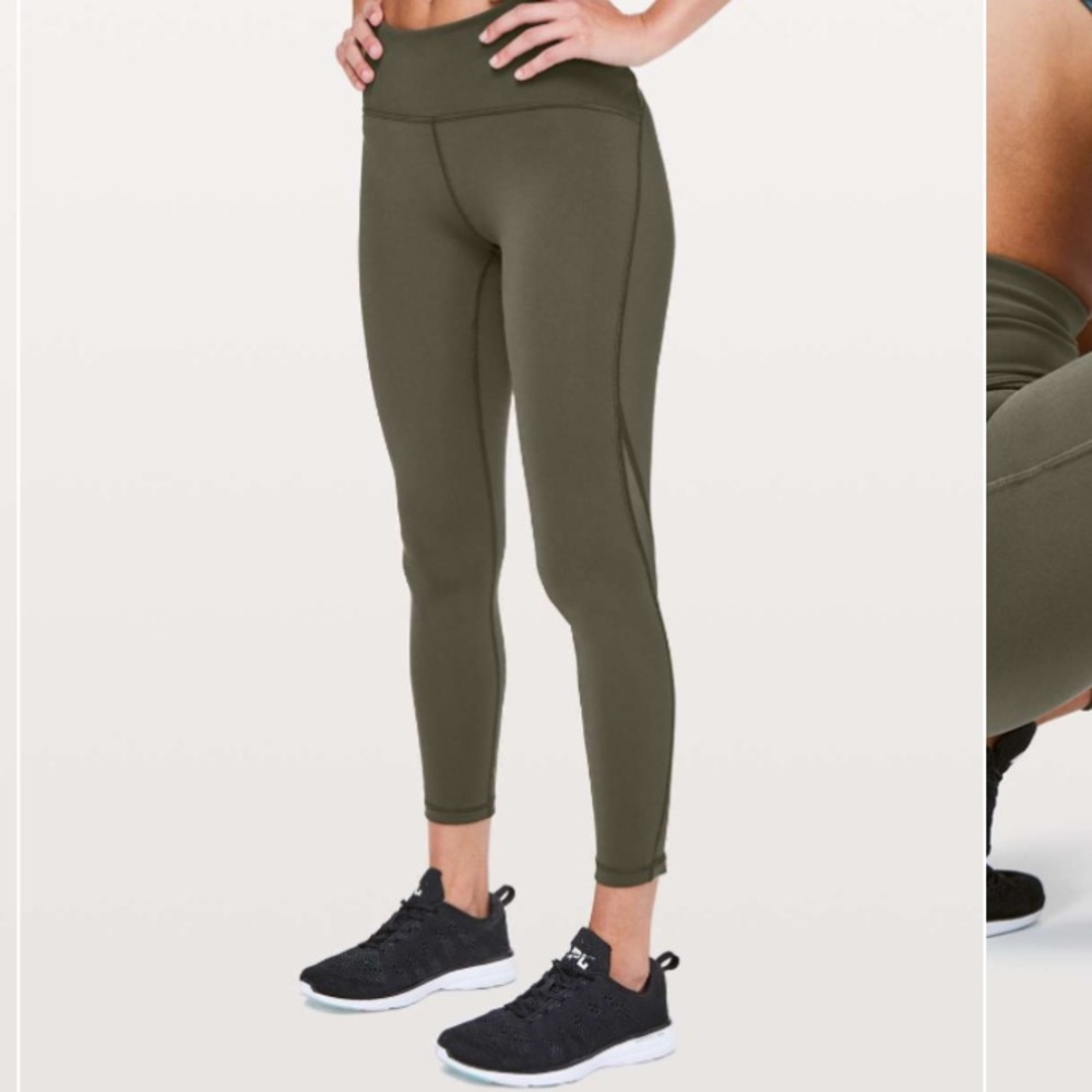 Lululemon Train Times 7/8 Leggings 25”  in Green